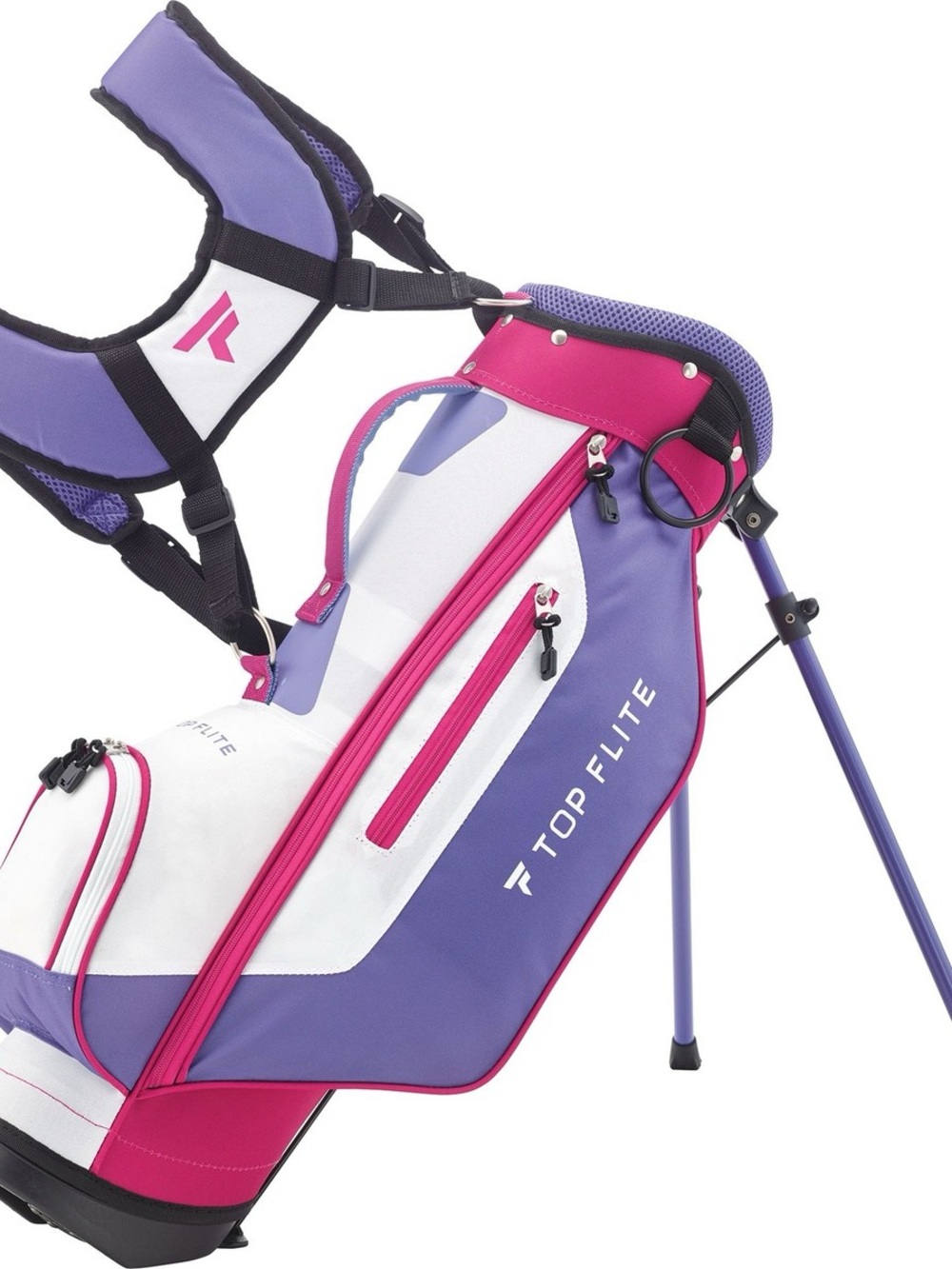 Kids golf club complete set Purple & Pink Stand Golf Bag like New!!